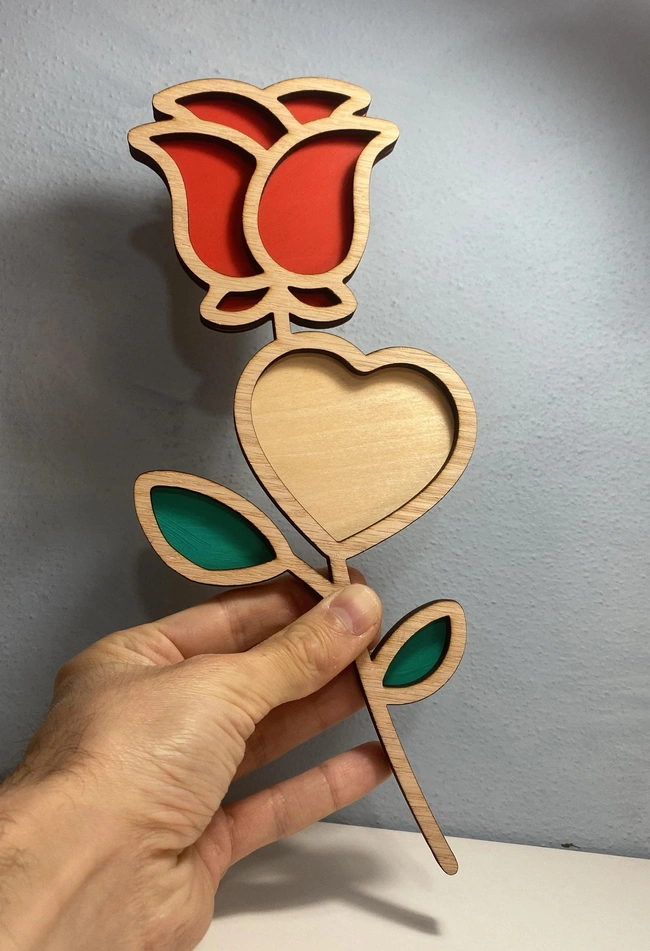 Rose for mother E0024934 file cdr and dxf pdf free vector download for laser cut