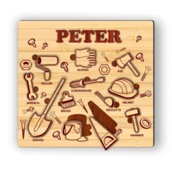 Tools And Equipment Kids Puzzle L0000865 file cdr and dxf pdf free vector download for laser cut