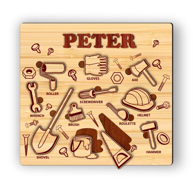 tools and equipment kids puzzle l0000865 file cdr and dxf pdf free vector download for laser cut