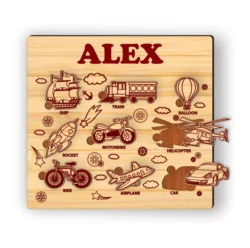 Transportation Kids Puzzle L0000854 file cdr and dxf pdf free vector download for laser cut