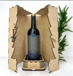 Wine box E0024933 file cdr and dxf pdf free vector download for laser cut