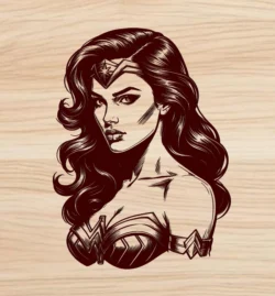 Wonder Woman L0000851 file cdr and dxf free vector download for laser engraving machines