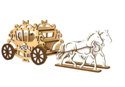 Wooden carriages E0024902 file cdr and dxf free vector download for laser cut
