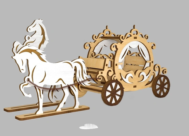 wooden carriages e0024903 file cdr and dxf free vector download for laser cut