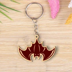 Bat Keychain E0024997 file cdr and dxf pdf free vector download for laser cut