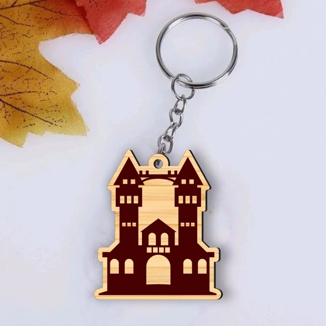 Castle Keychain E0024998 file cdr and dxf pdf free vector download for laser cut