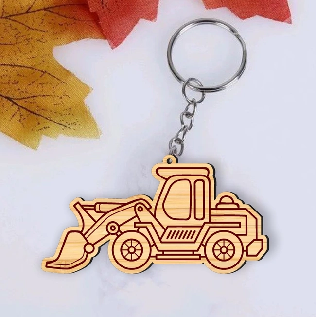 Excavator Keychain E0024974 file cdr and dxf pdf free vector download for laser cut