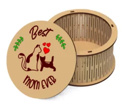 Gift box for mom E0024977 file cdr and dxf pdf free vector download for laser cut