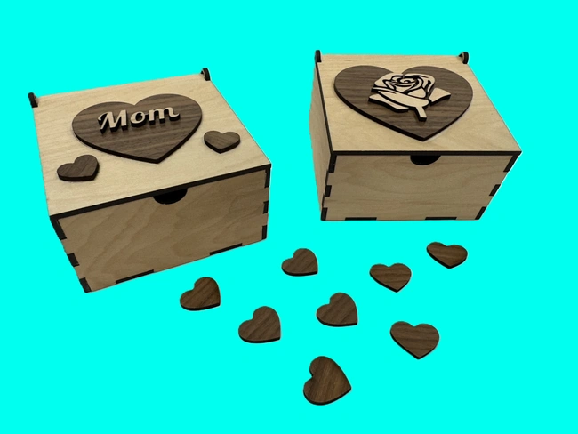 Mom's keepsake box E0024954 file cdr and dxf pdf free vector download for laser cut