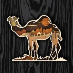Multilayer Camel E0025002 file cdr and dxf pdf free vector download for laser cut