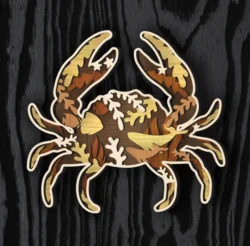 Multilayer Crab E0024971 file cdr and dxf pdf free vector download for laser cut