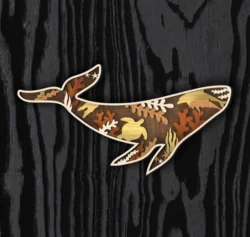 Multilayer Fish E0024970 file cdr and dxf pdf free vector download for laser cut