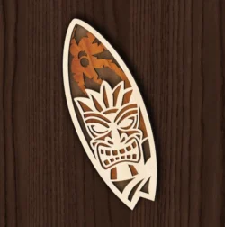 Multilayer Surfboard E0024956 file cdr and dxf pdf free vector download for laser cut