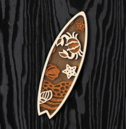 Multilayer Surfboard E0024958 file cdr and dxf pdf free vector download for laser cut