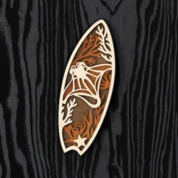 Multilayer Surfboard E0024961 file cdr and dxf pdf free vector download for laser cut