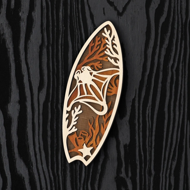 Multilayer Surfboard E0024961 file cdr and dxf pdf free vector download for laser cut