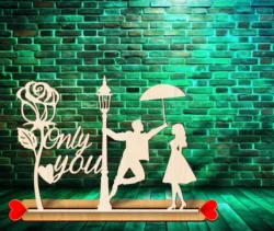 Valentine stand E0024982 file cdr and dxf pdf free vector download for laser cut