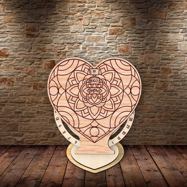 Valentines Day Perpetual Calendar E0025004 file cdr and dxf pdf free vector download for laser cut 5 Valentines Day Perpetual Calendar E0025004 file cdr and dxf pdf free vector download for laser cut