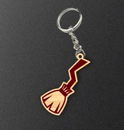 Witch Broom Keychain E0024999 file cdr and dxf pdf free vector download for laser cut