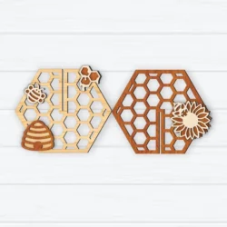 3D Honeycomb E0025174 file cdr and dxf free vector download for laser cut