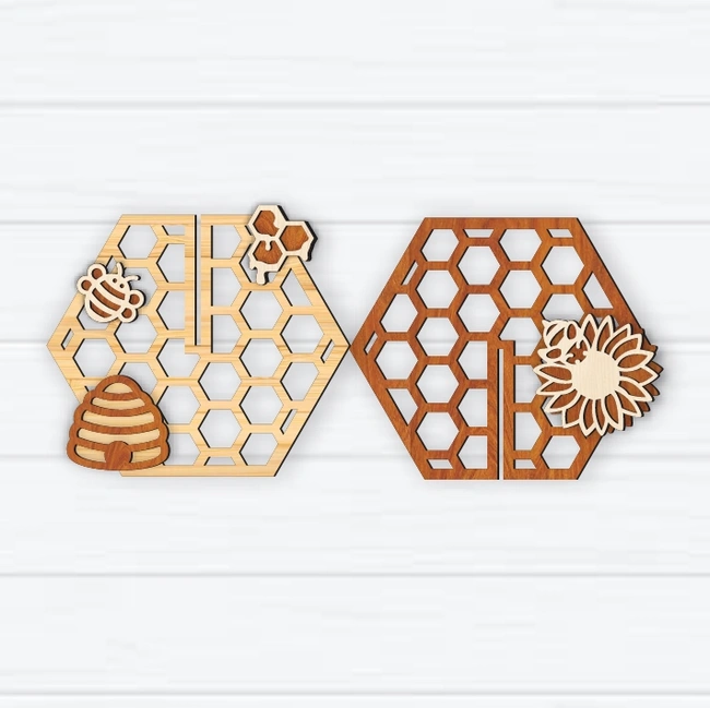 3D Honeycomb E0025174 file cdr and dxf free vector download for laser cut file cdr and dxf free vector download for laser cut