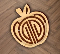 Apple maze E0025052 file cdr and dxf pdf free vector download for laser cut