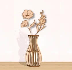 August flowers E0025079 file cdr and dxf free vector download for laser cut