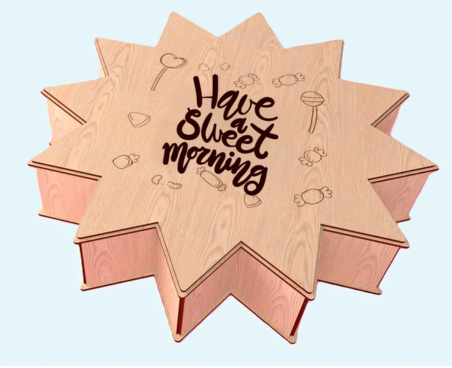 Candy box E0025154 file cdr and dxf free vector download for laser cut
