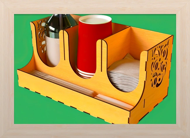 Coffee rack E0025184 file cdr and dxf free vector download for laser cut