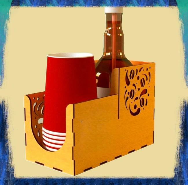 Coffee rack E0025186 file cdr and dxf free vector download for laser cut