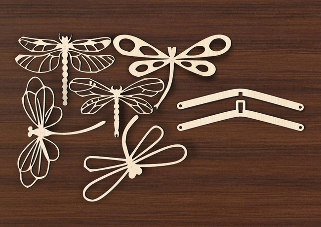 Dragonfly mobile E0025031 file cdr and dxf pdf free vector download for laser cut