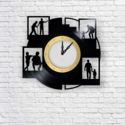 Father’s day Clock E0025015 file cdr and dxf pdf free vector download for laser cut