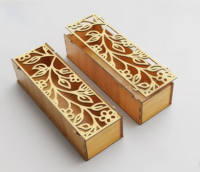 Floral gift box E0025147 file cdr and dxf free vector download for laser cut