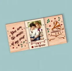 Gramophone Three Sided Valentine Frame E0025181 file cdr and dxf free vector download for laser cut