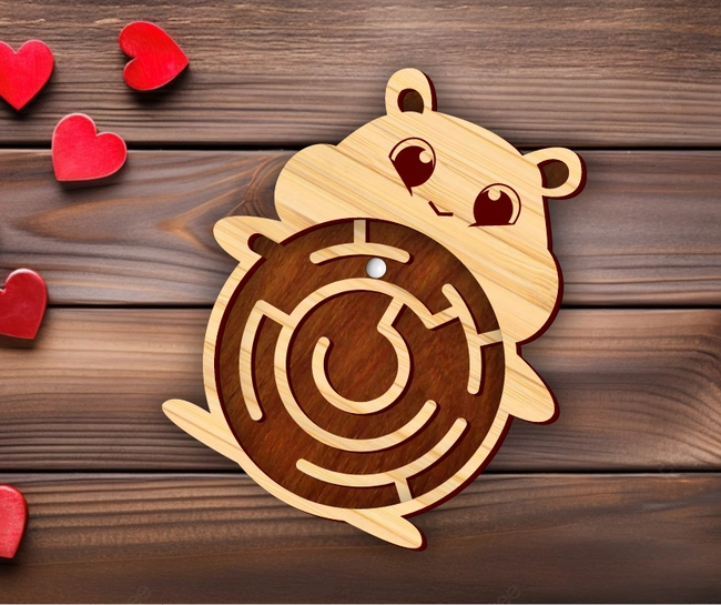 Hamster maze E0025007 file cdr and dxf pdf free vector download for laser cut