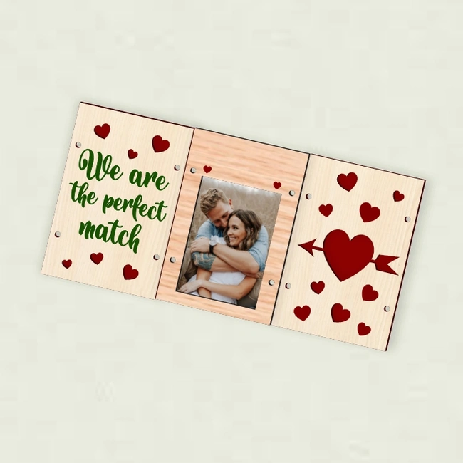 Heart Arrow Three Sided Valentine Frame E0025192 file cdr and dxf free vector download for laser cut