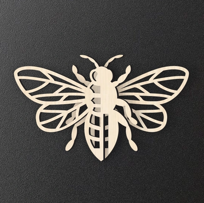 Honey Bee E0025135 file cdr and dxf free vector download for laser cut