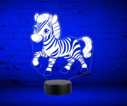 Illusion led lamp zebra E0025066 file cdr and dxf pdf free vector download for laser cut