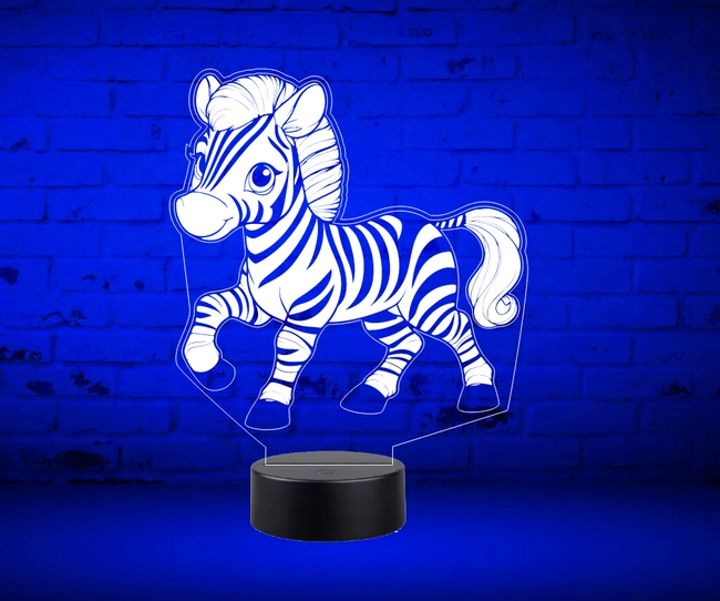 Illusion led lamp zebra E0025066 file cdr and dxf pdf free vector download for laser cut
