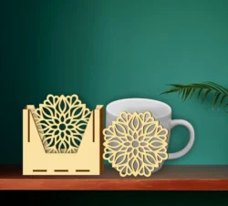 Mandala coaster E0025094 file cdr and dxf free vector download for laser cut