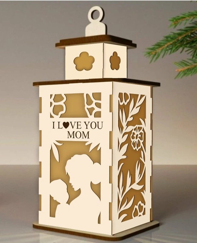 Mother`s day lantern E0025168 file cdr and dxf free vector download for laser cut