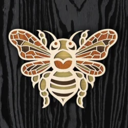 Multilayer Bee E0025104 file cdr and dxf free vector download for laser cut