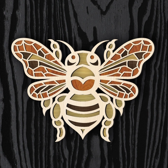 Multilayer Bee E0025104 file cdr and dxf free vector download for laser cut 5 Multilayer Bee E0025104 file cdr and dxf free vector download for laser cut