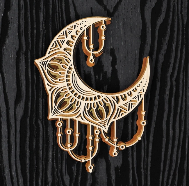 multilayer moon e0025128 file cdr and dxf free vector download for laser cut