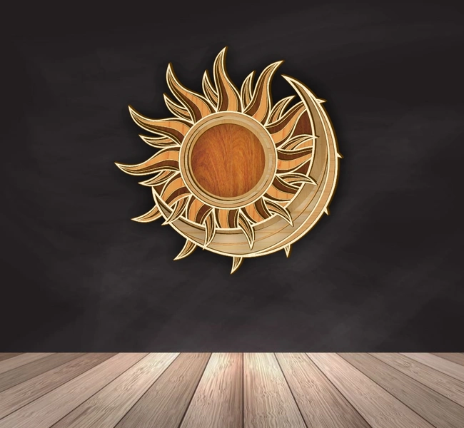 Multilayer Sun And Moon E0025126 file cdr and dxf free vector download for laser cut