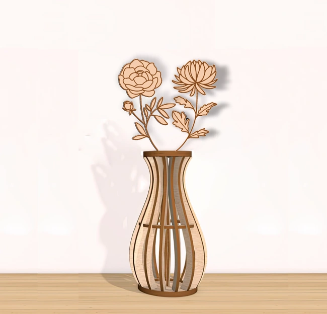November flowers E0025082 file cdr and dxf free vector download for laser cut