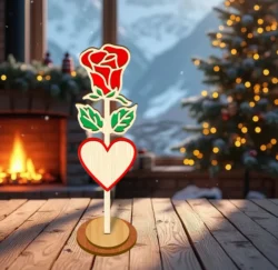 Rose stand E0025131 file cdr and dxf free vector download for laser cut