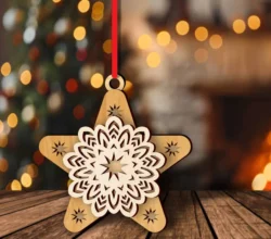 Star ornaments E0025033 file cdr and dxf pdf free vector download for laser cut