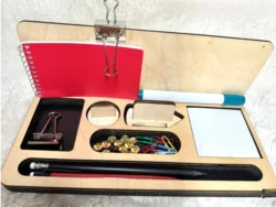 Teacher stationary desk organiser E0025030 file cdr and dxf pdf free vector download for laser cut