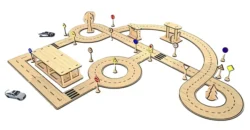 Toy car track E0025041 file cdr and dxf pdf free vector download for laser cut
